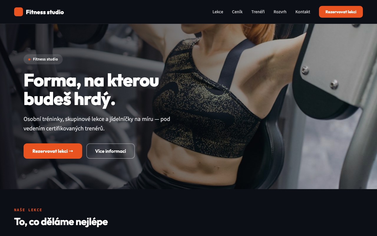 Náhled šablony — Fitness studio (Fitness)