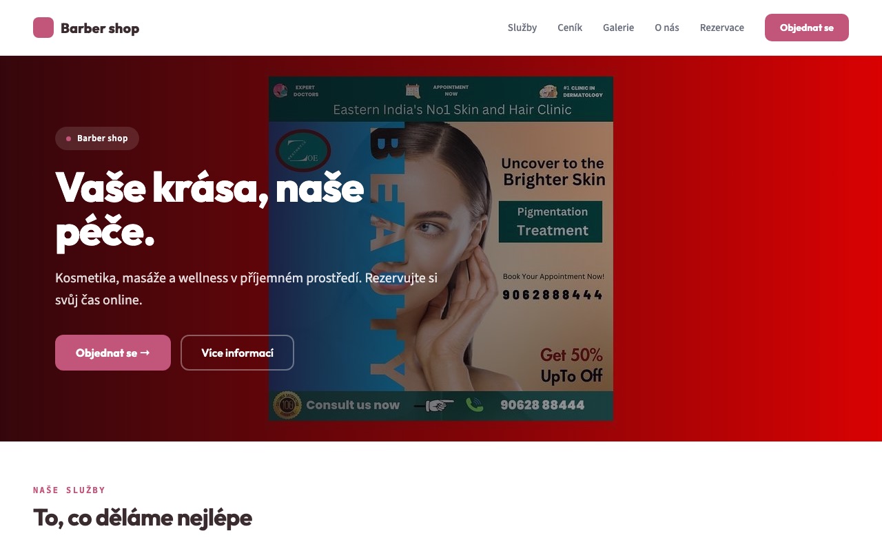 Náhled vzoru — Barber &amp; Beauty