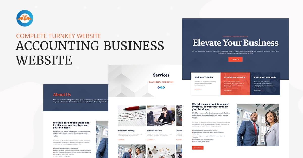 Accounting business website - complete turnkey website