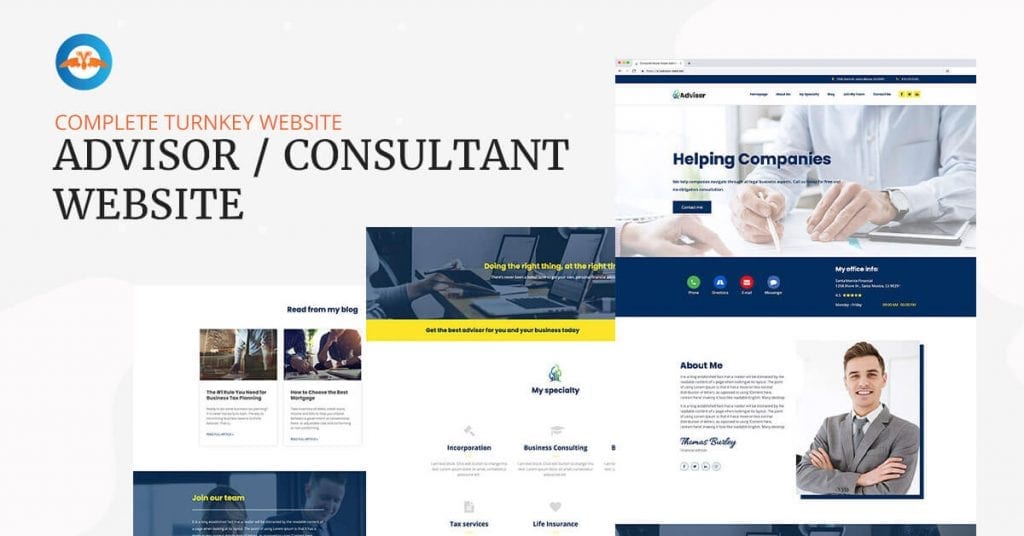 Advisor consultant - complete turnkey website