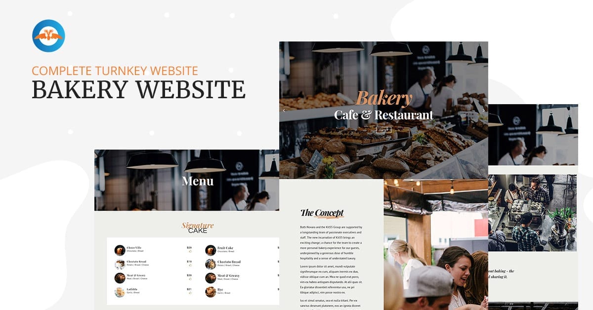 Best Bakery, Cafe & Restaurant WordPress website template design
