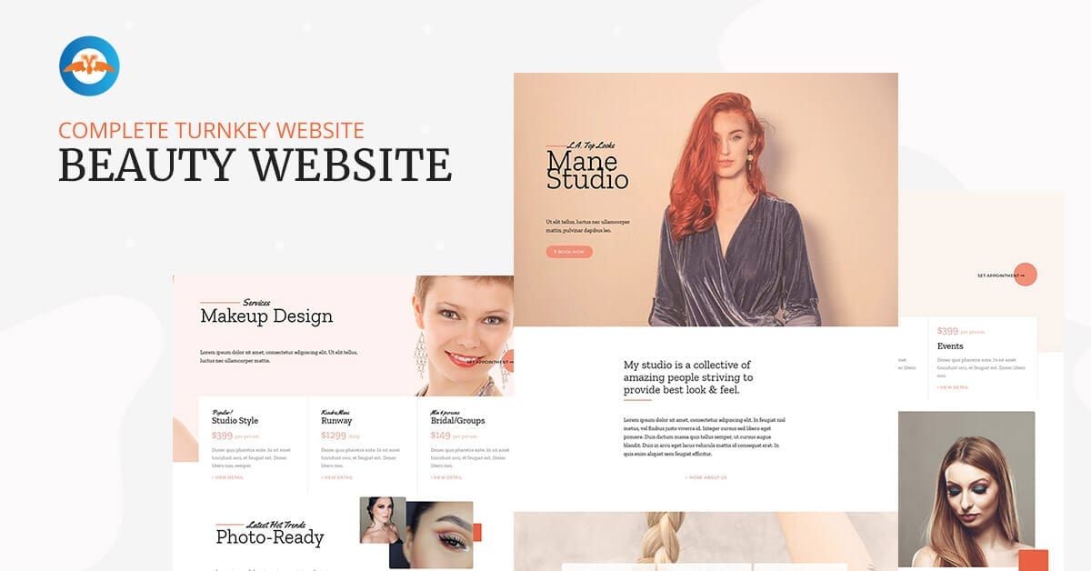 Complete turnkey beauty business website