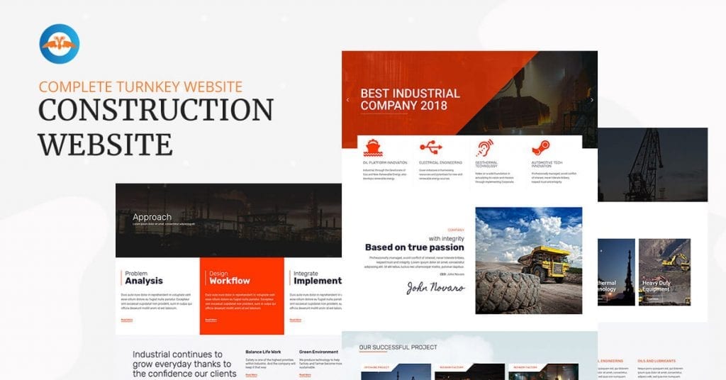 Complete turnkey website - Construction website