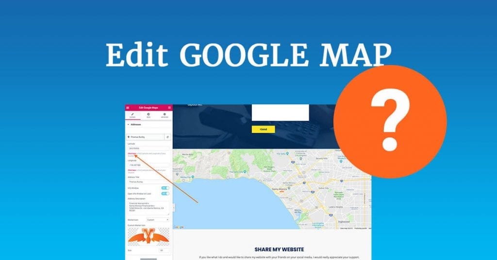 Edit map setting in WordPress