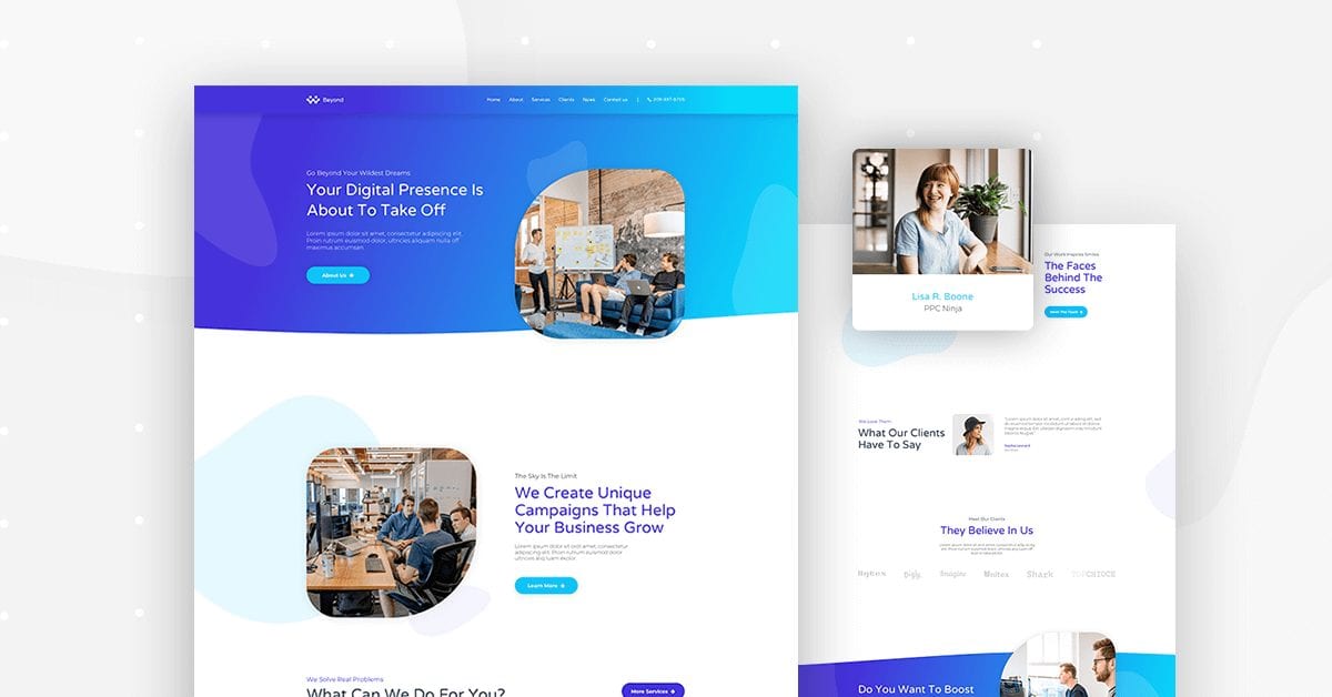 Digital agency - home page preview