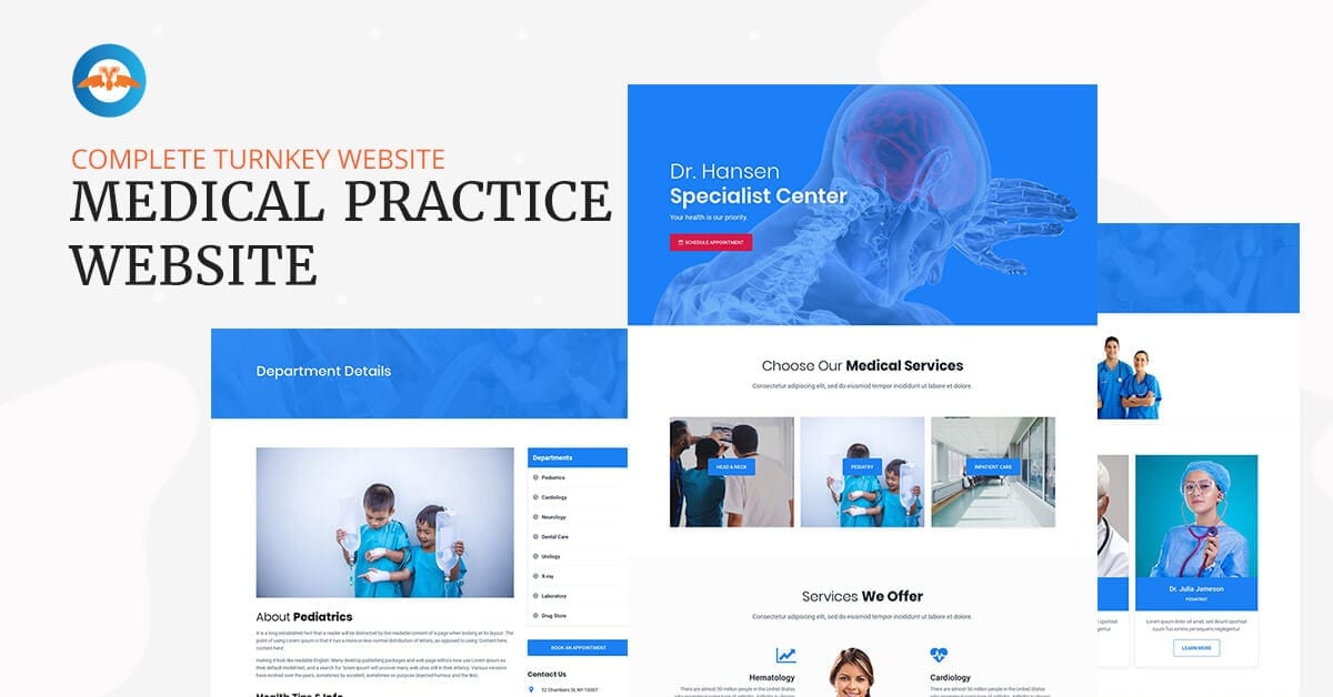 Medical practice website - turnkey complete website