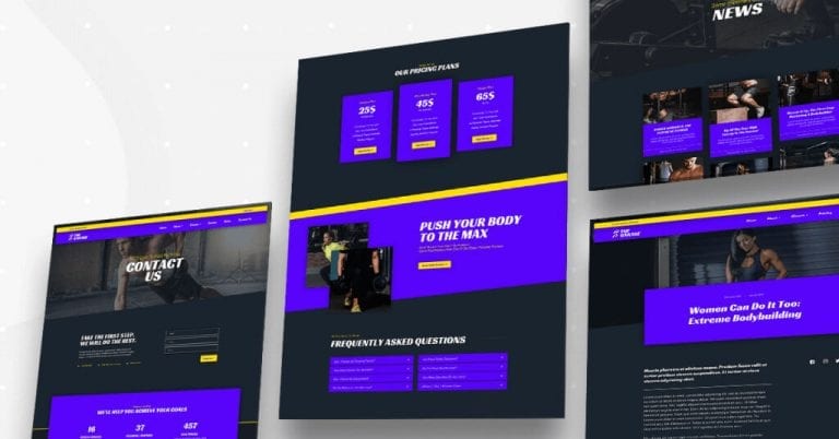 Gym Personal Fitness Trainer website theme
