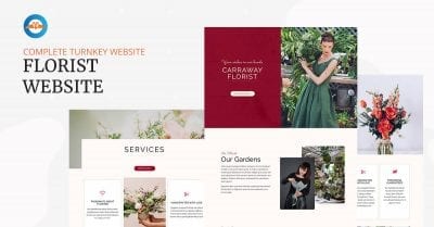 Florist or flower shop business website