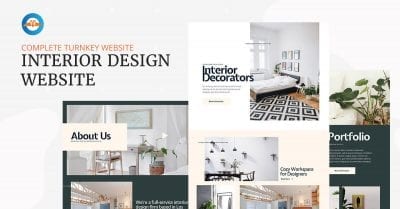 Interior design business website