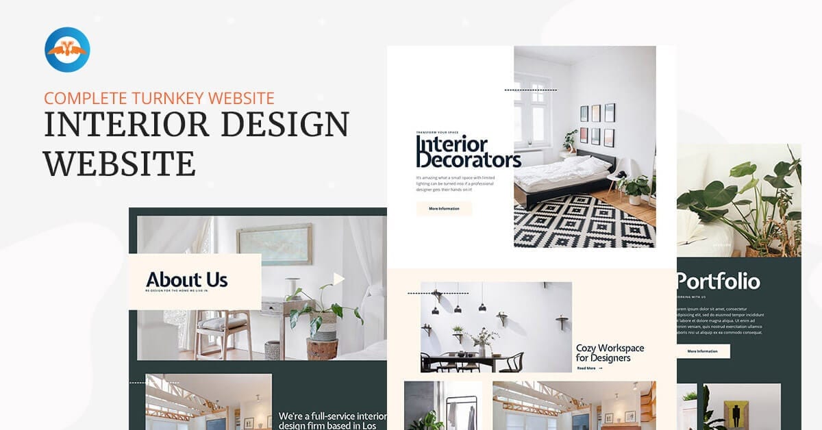 Interior design business website