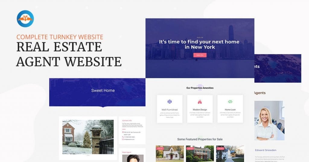 Real estate agent business website