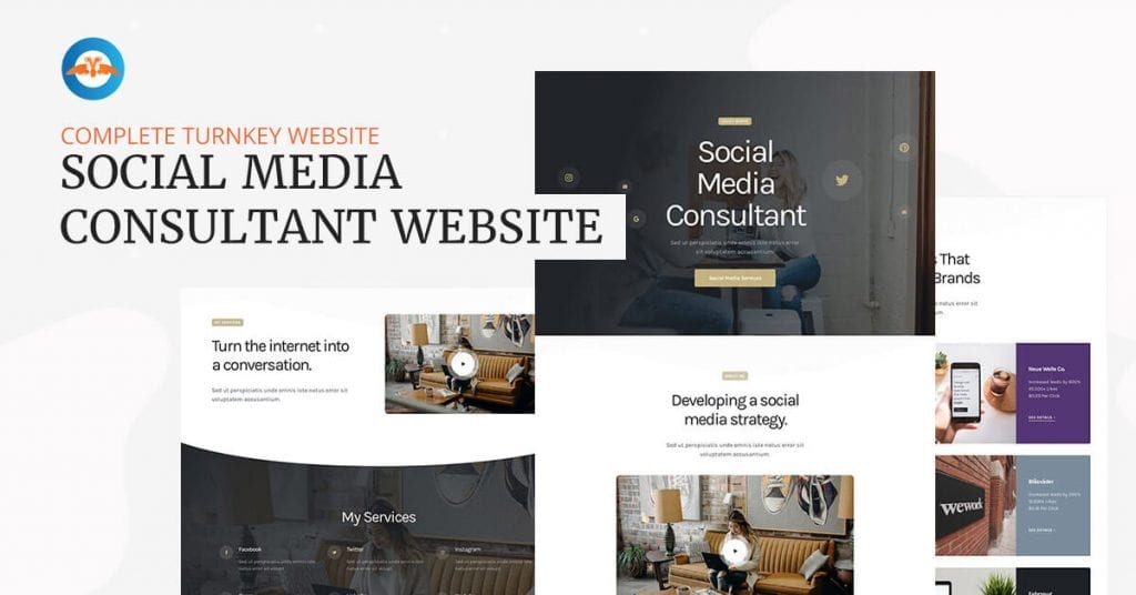 Social media consultant website