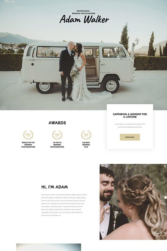 Wedding Photography Website - Home 2