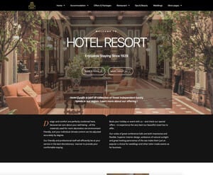 Hotel - resort website