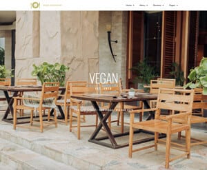 Vegan Restaurant website